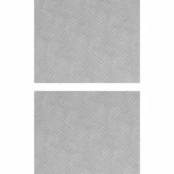 Outlet Rutmönstrade Plattor 2 pcs Silver 50 x 40 cm Aluminium Öppna Spisar