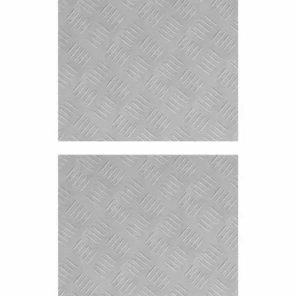 Outlet Rutmönstrade Plattor 2 pcs Silver 50 x 40 cm Aluminium Öppna Spisar