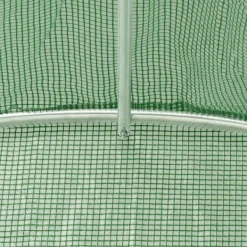 Rymligt växthus med stålram | Skydda växter och optimera tillväxt | Storlek: 72 m² | Färg: Grön | Mått: 18x4x2 m