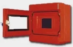 Sabaj ALFA 3Z TH35 IP44 surface-mounted distribution board with a lock, red - 5-406