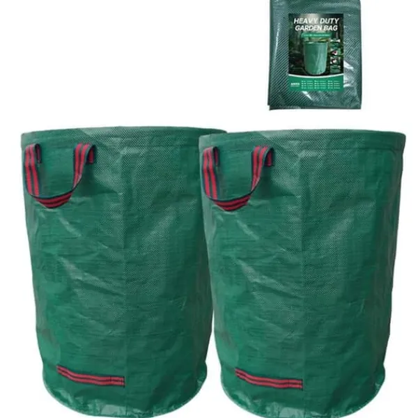 Sale Sacs de jardin INN® 300L 2PCS professionella trädgårdsavfallssäckar vattentäta lövsäckar robusta för gräsmatta och löv Trädgårdskorgar