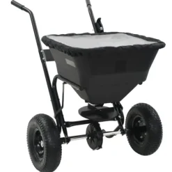 vidaXL Saltspridare manuell PVC och stål 106x73x76 cm 45 L