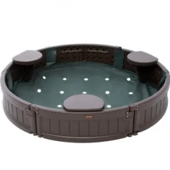Sale Sandlåda, 120x23 cm, Brun, HDPE Spa & Utomhusbad