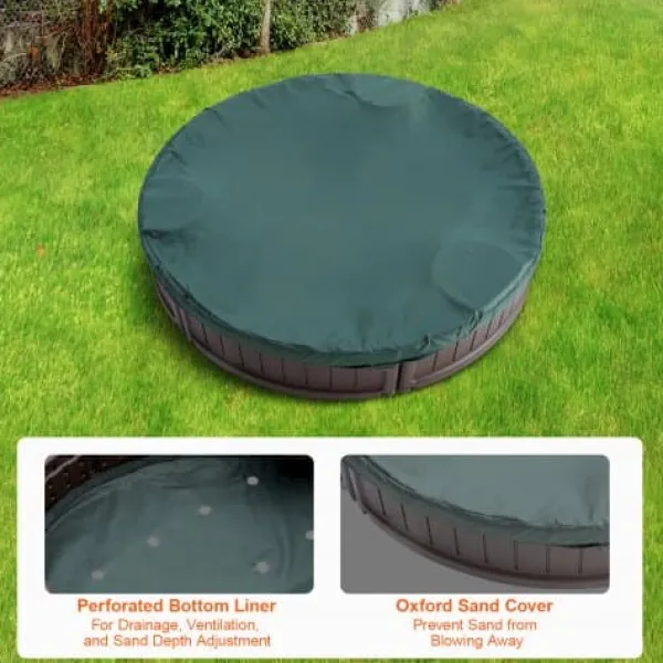 Sale Sandlåda, 120x23 cm, Brun, HDPE Spa & Utomhusbad