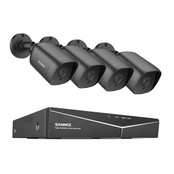 SANNCE Smart Hem Säkerhetssystem, 8CH DVR, 5MP Nattvisionskameror,Ingen