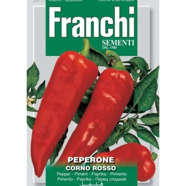 Online SEMI PEPERONE CORNO ROSSO DOPPIA BUSTA FRANCHI SEMENTI Fröer & Lökar