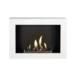Outlet Serra bio-etanol väggkamin - Vit - stämningskamin - 1,5 KW värme Öppna Spisar