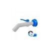 Set - PP 45° kran med IBCS60x6 adapter för 25 mm slang med PTFE tejp