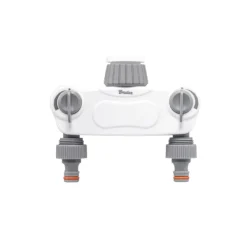 Set med 3 produkter. WHITE LINE SOLID 2-way manifold with 1 "or 3/4" tap valves