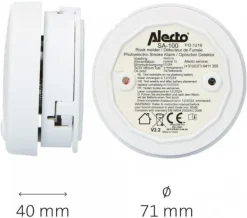 New Set med mini-rökdetektorer (2 st.) Alecto SA-102 Rök- & Koloxiddetektorer