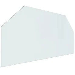 Hot Sexkantig glasskiva för öppen spis - Skyddande golvplatta | Storlek: 100x50 cm | Färg: Transparent Tillbehör Till Vedeldade Kaminer & Öppna Spisar