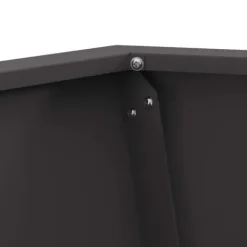 Hot Sexkantig utomhus eldstad i svart stål | Storlek: 50x50x40 cm | Hållbar och rostbeständig Öppna Spisar