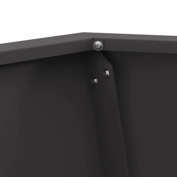 Hot Sexkantig utomhus eldstad i svart stål | Storlek: 50x50x40 cm | Hållbar och rostbeständig Öppna Spisar