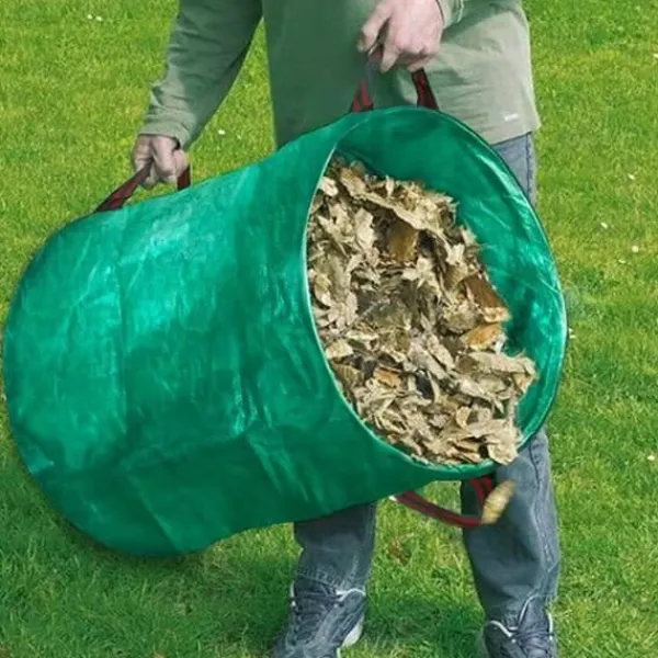 Hot SHOP-STORY - GARDEN BAG 6x: 6 XXL vikbara trädgårdsväskor - 272L i robust PP med band Trädgårdskorgar