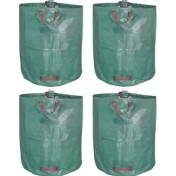 Hot SHOP-STORY - GARDEN BAG 4x: 4 XXL vikbara trädgårdsväskor - 272L i robust PP med band Trädgårdskorgar