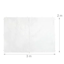 Sidoset för paviljong, 300x200 cm, Vit