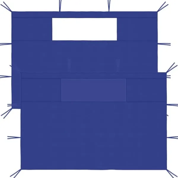 Online Sidoväggar med fönster till partytält 2 st blå - Sidopanel Partytält - Sidopaneler Partytält - Home & Living Tält & Lusthus
