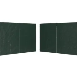 Clearance Sidoväggar till partytält 2-pack med dragkedja | Färg: Grön | Material: PE Tält & Lusthus