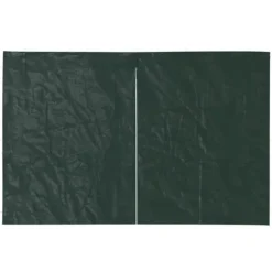 Clearance Sidoväggar till partytält 2-pack med dragkedja | Färg: Grön | Material: PE Tält & Lusthus
