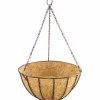 Siena Garden Classic J58082 #####Hängeampel Stål, Kokos Sort, Natur Trädgårdskorgar
