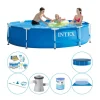 Outlet Simbassäng Combi Deal - Intex Metallram Rund 305x76 cm Pooler