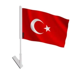Clearance Självhäftande flagga - Turkiet - 14 x 21 cm - Hållbar polyester - Lätt - Framsida/baksida Flaggor & Vindstrutar