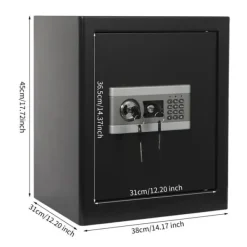 Hot Säker, Hållbar Stålbyggnad, Kompakt Design,svart Kassaskåp