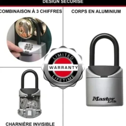 Hot Säker nyckellåda XS-storlek med handtag - MASTER LOCK 5406EURD Kassaskåp