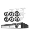 Discount Säkerhetskamerasystem, AI-ansiktsigenkänning, färgnattsyn,8CH NVR 6ST KAMERA 5MP, Ingen Säkerhetsmonitorer & Videokameror