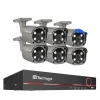 Säkerhetskamerasystem, 4K HD-upplösning, tvåvägsljud, 3T（outdoor sport）, 8CH 6 st 5MP kamera
