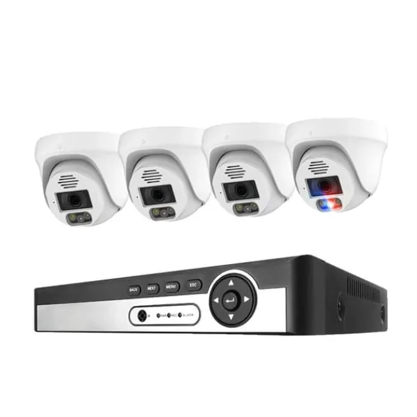 Säkerhetskamerasystem, 4K-upplösning, AI-ansiktsigenkänning,8CH NVR 4 KAM 5MP, Ingen Säkerhetsmonitorer & Videokameror