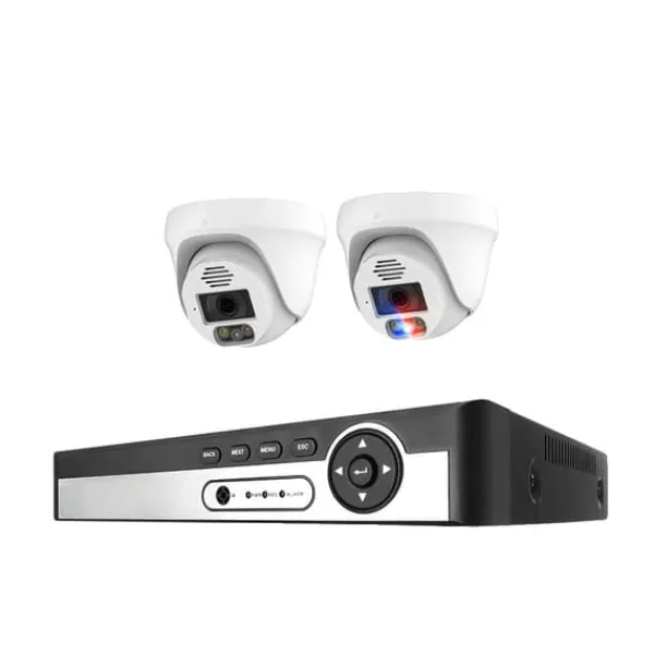 Säkerhetskamerasystem, 4K-upplösning, AI-ansiktsigenkänning,8CH NVR 2 KAM 5MP, 1T Säkerhetsmonitorer & Videokameror