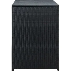 Hot Skjul för 2 soptunnor i konstrotting - Förvaringslösning | Färg: Svart | Storlek: 148x80x111 cm Skjul, Garage & Carports