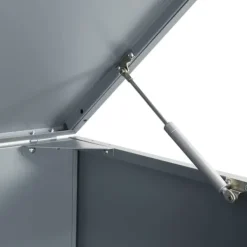 Skjul för sopkärl för 2 platser - Förvaring i stål | Färg: Grå | Storlek: 138x79x117 cm