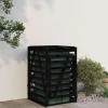 vidaXL Skjul för sopkärl 84x90x128,5 cm svart massiv furu