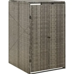 Online Skjul för soptunna grå 70x80x117 cm konstrotting Skjul, Garage & Carports