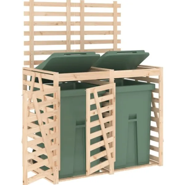 Best Skjul för två sopkärl massiv furu Skjul, Garage & Carports