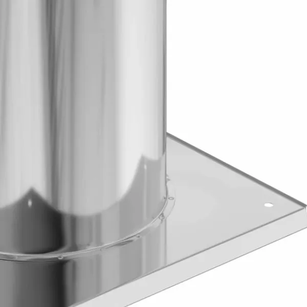 Clearance Skorstenhuvud Förlängning Silver 26 x 26 x 50 cm Rostfritt stål Tillbehör Till Vedeldade Kaminer & Öppna Spisar