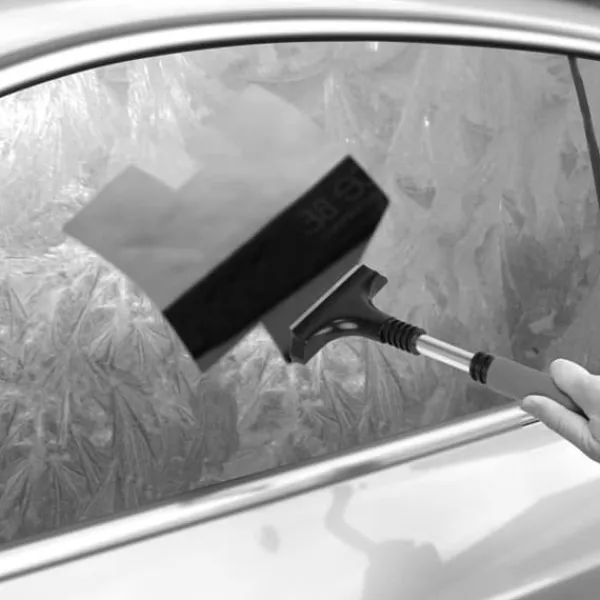 Online Skrapa - Carpoint - Lång - Messing - 2 i 1 - Handtag i skum Snöborttagning