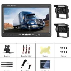 Hot Skärm, IPS HD-display, Stöd för trådlösa kameror,Skärm med 2 kameror Säkerhetsmonitorer & Videokameror