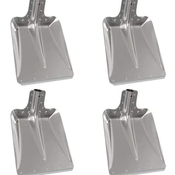 Skyffelhuvud 4 pcs Silver 41,5 x 32,5 cm Aluminium Snöborttagning