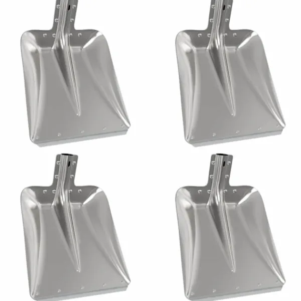 New Skyffelhuvud 4 pcs Silver 45 x 38 cm Aluminium Snöborttagning