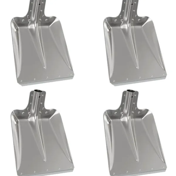 vidaXL Skyffelhuvud 4 pcs Silver 43 x 32,5 cm Aluminium