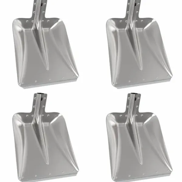 vidaXL Skyffelhuvud 4 pcs Silver 45 x 38 cm Aluminium