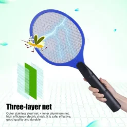 Discount Sladdlös Batteridriven Elektrisk Flugmygg Smälla Bug Zapper Racket Insektdödare Blå Flugsmällor