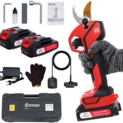 Sladdlös elektrisk beskärningssax, borstlös beskärningssax, OUTIGO 600W 20-25mm, 2*1500mAh 21V batterier, Blad Lämplig för grenar