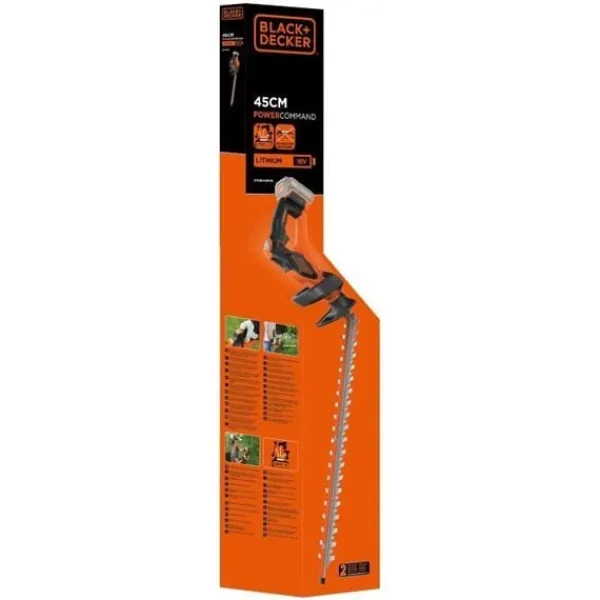 Sladdlös elektrisk häcksax - BLACK&DECKER - GTC18452PCB-XJ - 18V - 45cm blad - Utan batteri