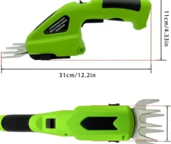 Sladdlös 2-i-1 Häcksax & Grästrimmer – 7,2V Elektrisk Trimmer för Trädgård, Gräsmatta och Buskar Trädgårdsmaskiner