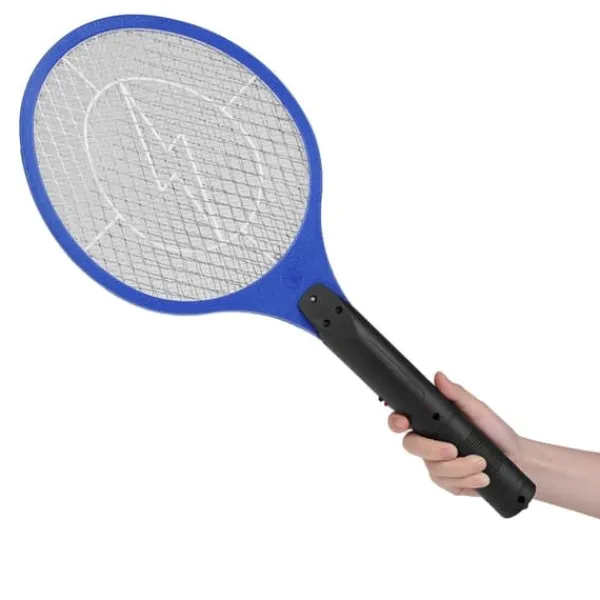 New Sladdlös Uppladdningsbar Elektrisk Flugmygg Smälla Bug Zapper Racket Insektdödare Blå Flugsmällor