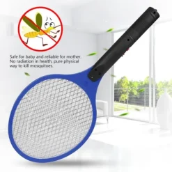 New Sladdlös Uppladdningsbar Elektrisk Flugmygg Smälla Bug Zapper Racket Insektdödare Blå Flugsmällor